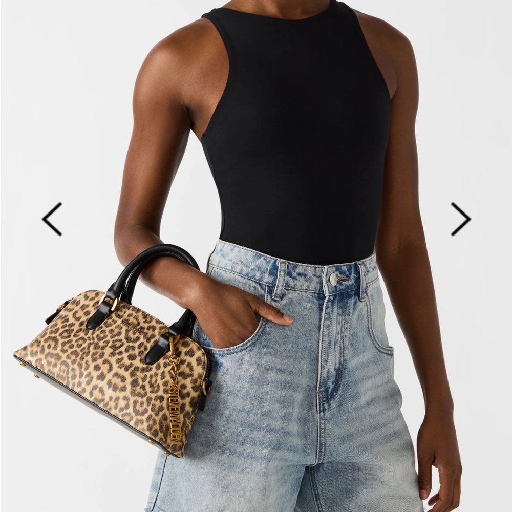 Steve Madden Smyth leopard Animal Print Satchel bag - Picture 2 of 16